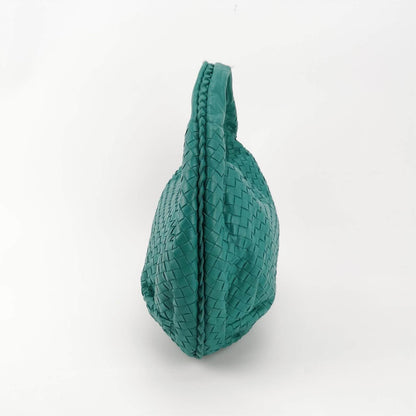 Bottega Veneta Belly Hobo Intrecciato Green Nappa Leather Small