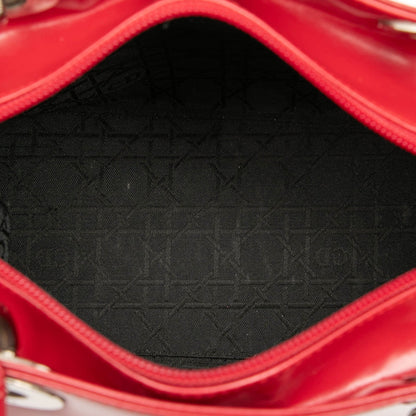 Red Dior Medium Patent Lady Dior Satchel Rovelle Bags