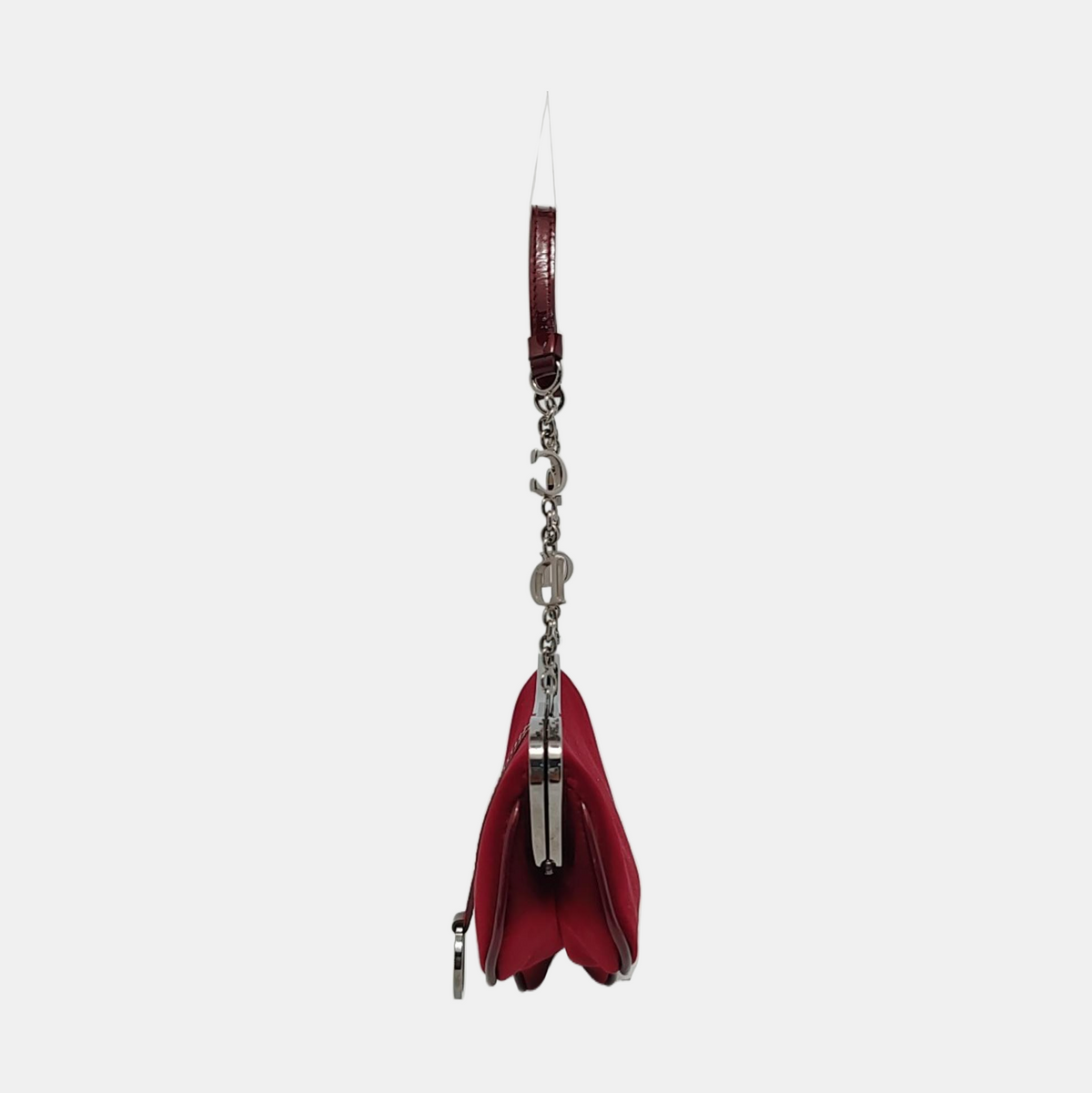 Dior Saddle Classic Clutch Mini Red Silk Satin Rovelle Bags