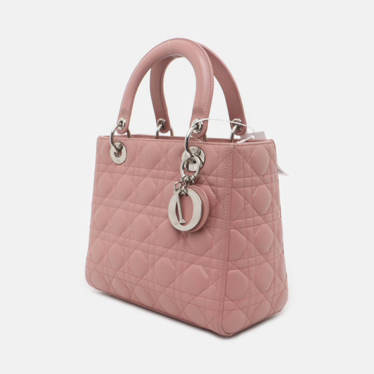 Lady Dior Medium Handbag Lipstick Pink Cannage Leather Gold Hardware Rovelle Bags