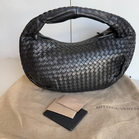 Bottega Veneta Belly Hobo Intrecciato Black Nappa Leather Small 40cm