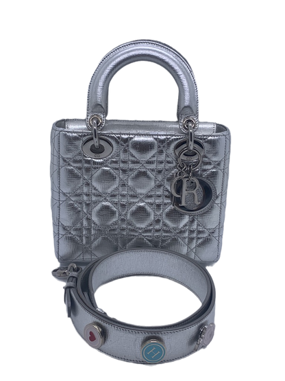 Lady Dior ABCdior Small Silver Cannage Lambskin Handbag 29-MA-0157 Rovelle Bags
