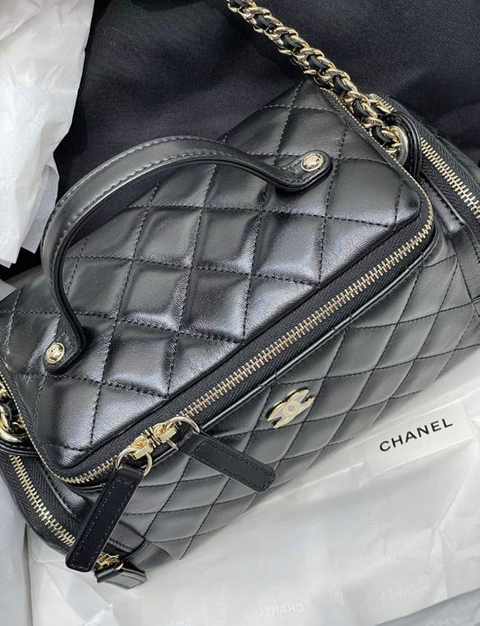 Chanel Timeless Lambskin Black Handbag Lambskin Rovelle Bags