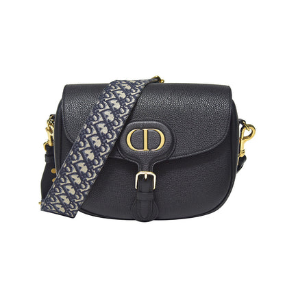Black Grained Leather Large Dior Bobby Bag Rented Out Rovelle Bags