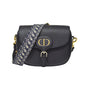 Black Grained Leather Large Dior Bobby Bag Rented Out Rovelle Bags