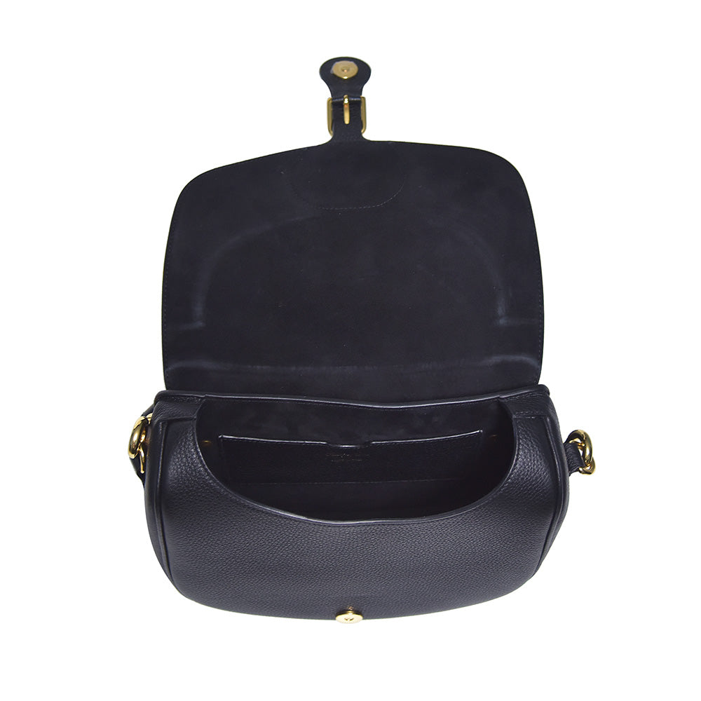 Black Grained Leather Large Dior Bobby Bag Rented Out Rovelle Bags