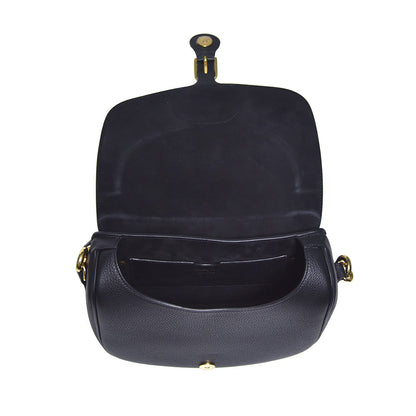 Black Grained Leather Large Dior Bobby Bag Rented Out Rovelle Bags