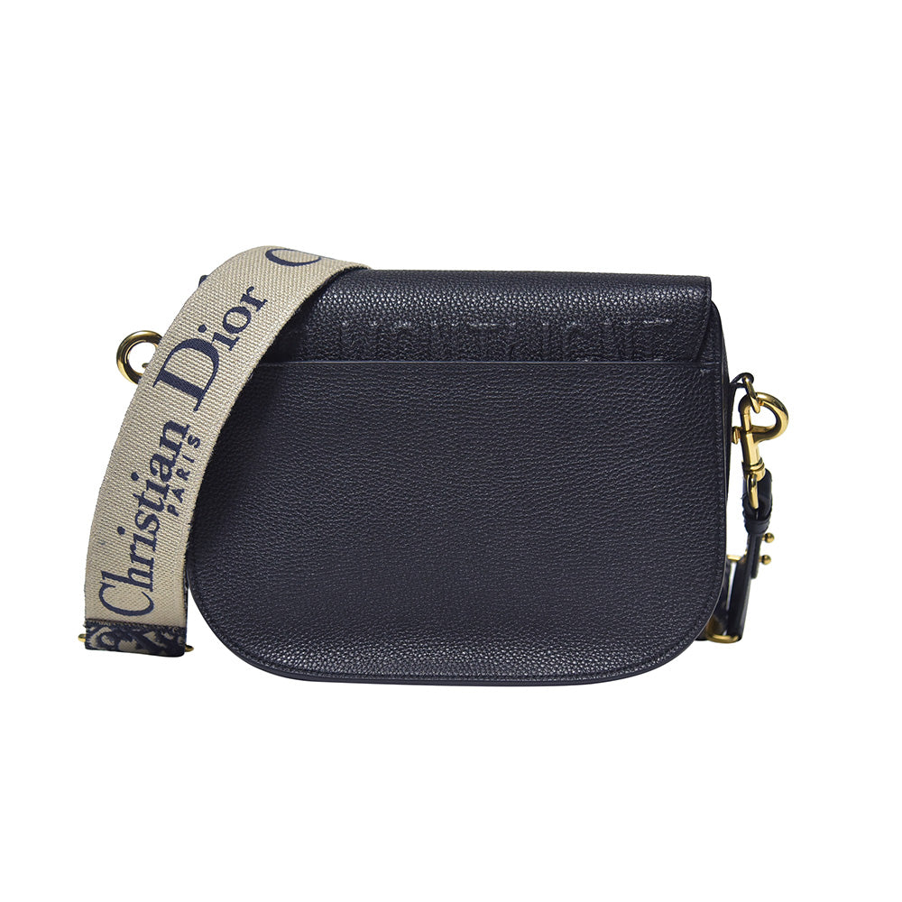 Black Grained Leather Large Dior Bobby Bag Rented Out Rovelle Bags