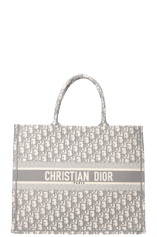 Christian Dior Book Tote Large Oblique Grey Rovelle Bags