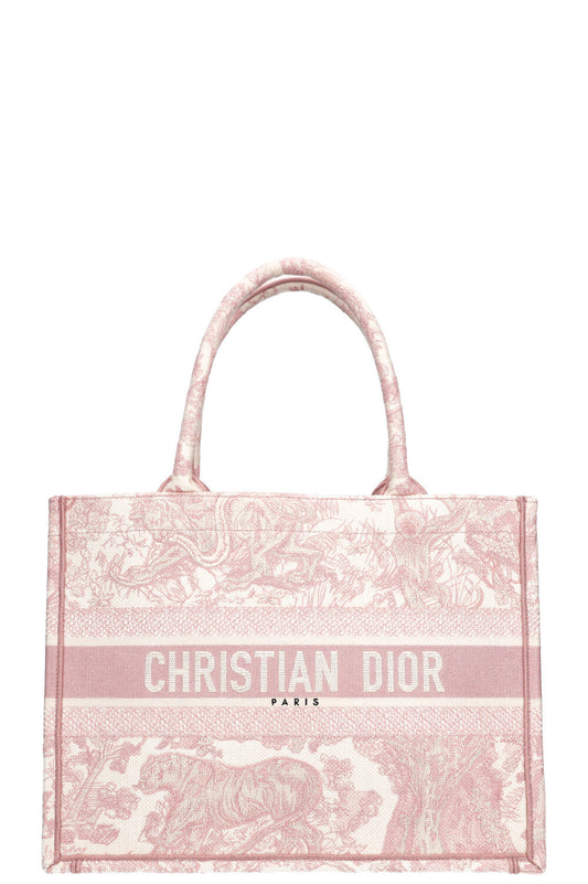 Christian Dior Medium Dior Book Tote Toile De Jouy Pink Rovelle Bags