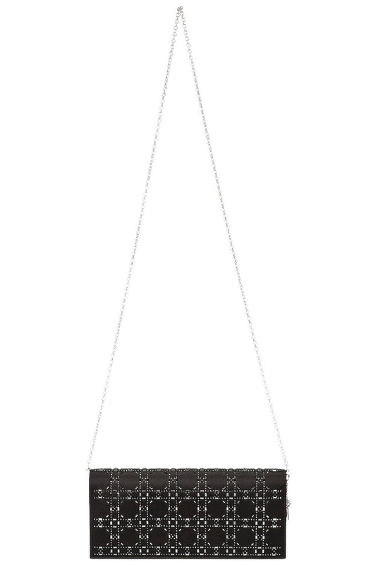 Christian Dior Clutch Cannage Crystals Black Rovelle Bags