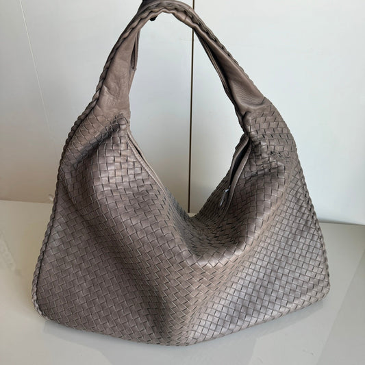 Bottega Veneta Hobo Bag Large Grey leather 52cm