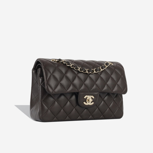 Chanel Small Classic Flap Bag - Brown Rovelle Bags