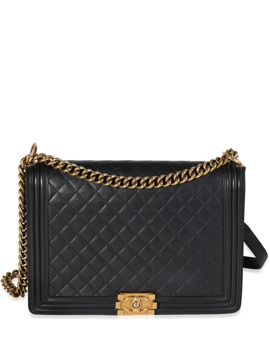 CHANEL QUILTED LAMBSKIN XL BOY FLAP BAG Rovelle Bags