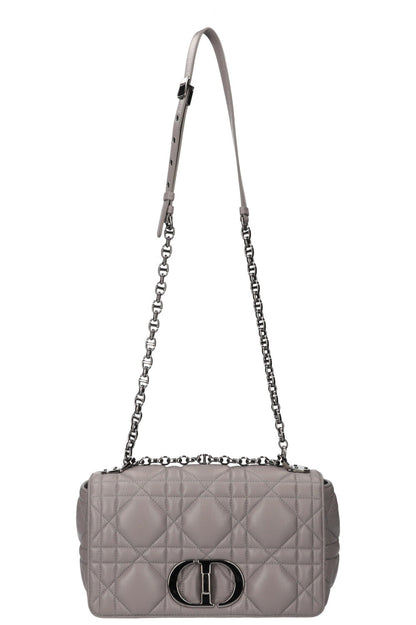 Christian Dior Caro Bag Macrocannage Calfskin Grey Rovelle Bags