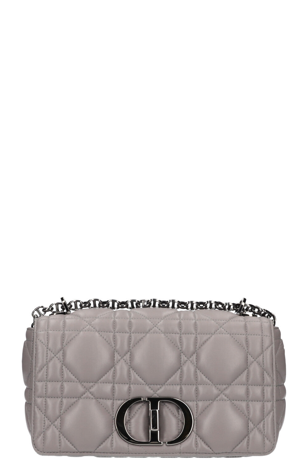 Christian Dior Caro Bag Macrocannage Calfskin Grey Rovelle Bags
