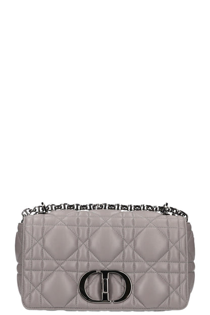 Christian Dior Caro Bag Macrocannage Calfskin Grey Rovelle Bags
