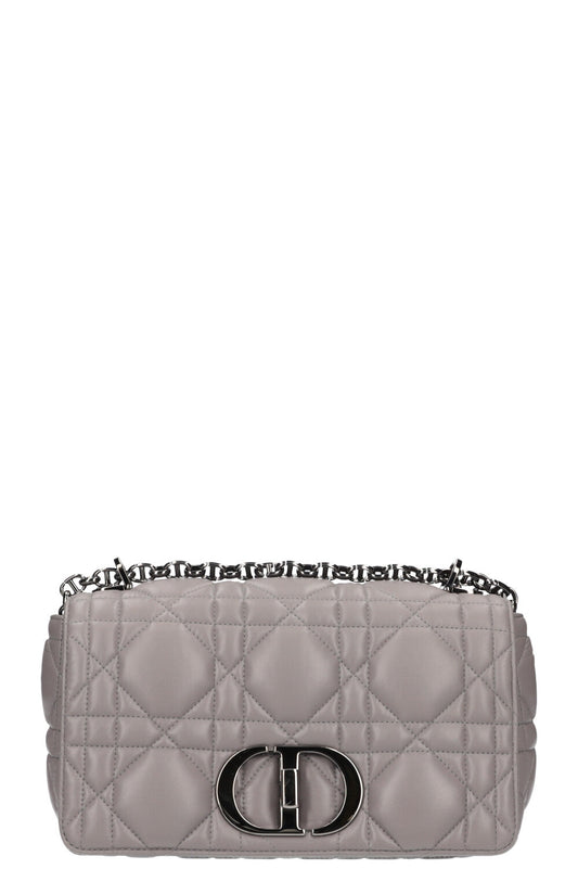 Christian Dior Caro Bag Macrocannage Calfskin Grey Rovelle Bags