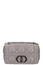Christian Dior Caro Bag Macrocannage Calfskin Grey Rovelle Bags