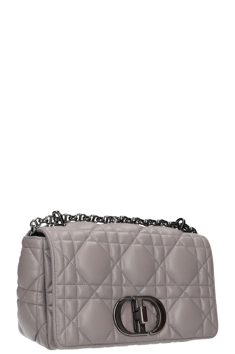 Christian Dior Caro Bag Macrocannage Calfskin Grey Rovelle Bags