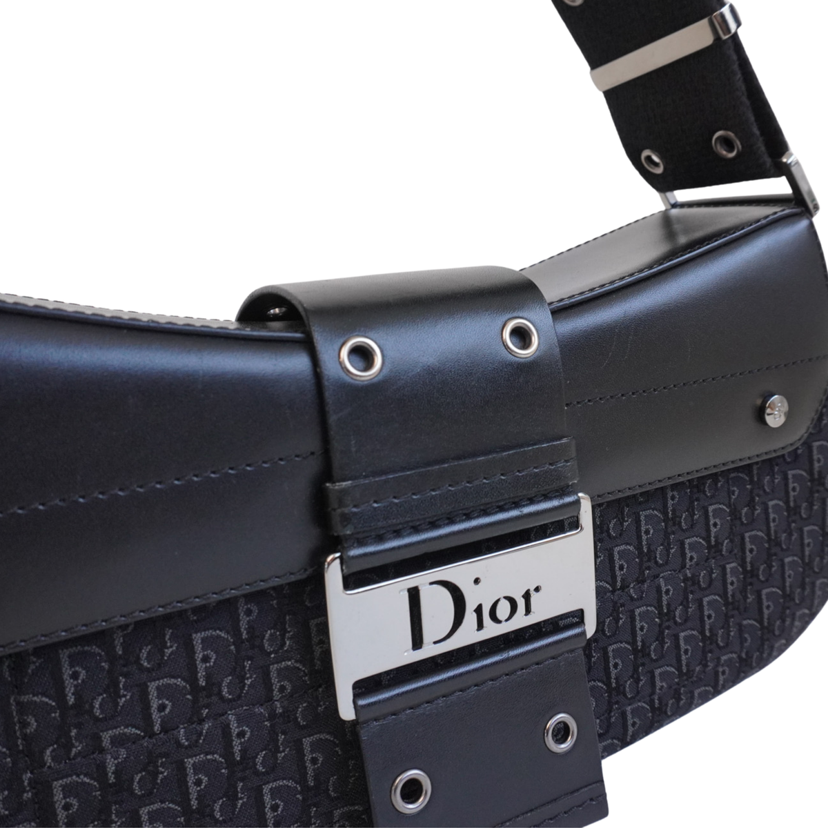 Dior Monogram Leather Canvas Shoulder Bag Rovelle Bags