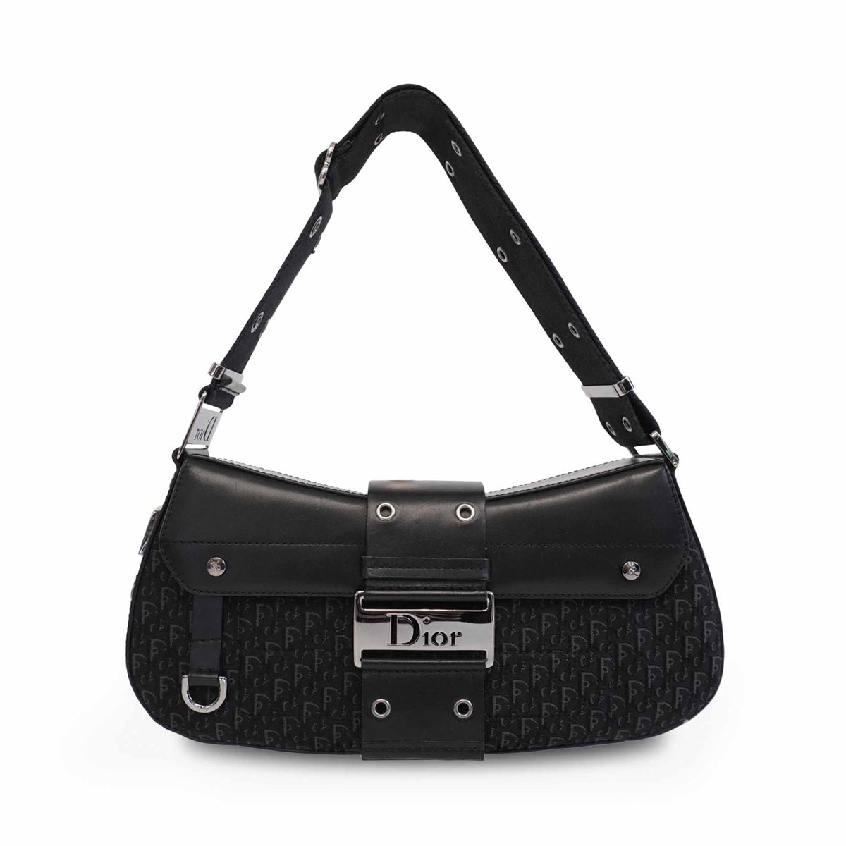 Dior Monogram Leather Canvas Shoulder Bag Rovelle Bags