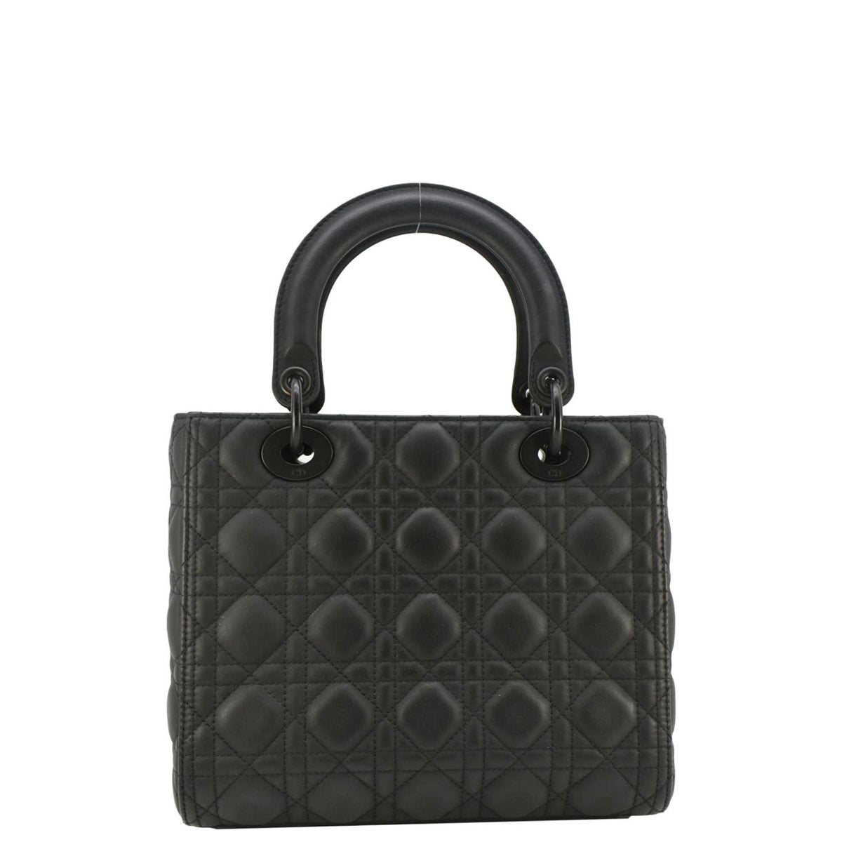 CHRISTIAN DIOR Lady Dior Ultra Matte Cannage Calfskin Leather Shoulder Bag Black Rovelle Bags