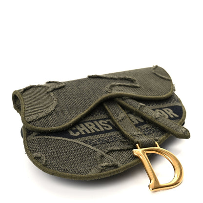 Christian Dior Canvas Embroidered Camouflage Saddle Belt Bag Green Rovelle Bags