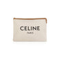 Celine 2019 Large Logo Printed Canvas Pouch Clutch