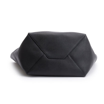 Celine 2020 Black Soft Grained Calfskin Medium Cabas Phantom Tote