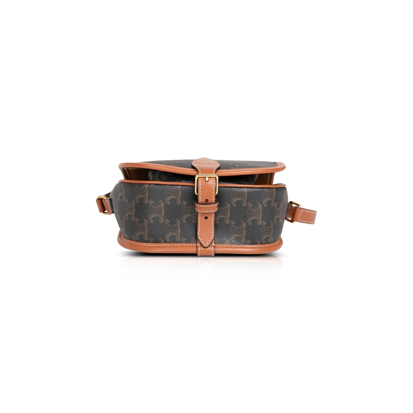 Celine 2020 Triomphe Canvas Folco Crossbody Bag