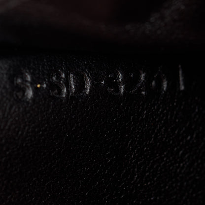 Celine 2021 Black Grained Calfskin Leather Large Strap Wallet
