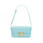 Celine 2021 Blue Smooth Calfskin Leather Triomphe Claude Shoulder Bag