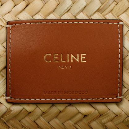 Celine 2021 Neutral Raffia Large Triomphe Panier Tote