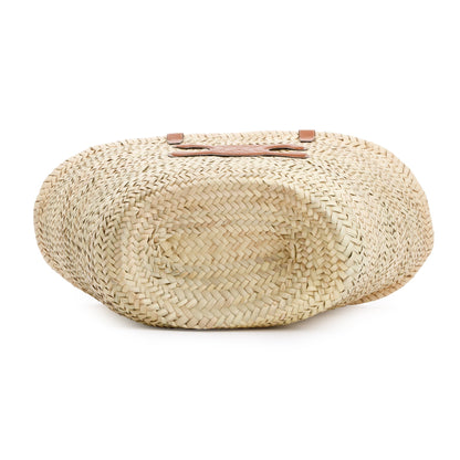 Celine 2021 Neutral Raffia Large Triomphe Panier Tote