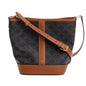 Celine 2022 Brown Triomphe Canvas Small Bucket Bag