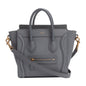 Celine 2022 Grey Calfskin Leather Nano Luggage Tote