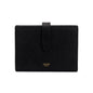 Celine Black Grained Calfskin Leather Medium Strap Wallet