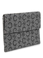 Luxury CELINE C Logo Monogram Wool Leather Credit Card Wallet Passport Case Grey