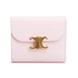 Celine Pink Shiny Calfskin Leather Triomphe Compact Wallet