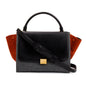Celine Tricolor Calfskin Leather and Felt Medium Trapeze Bag