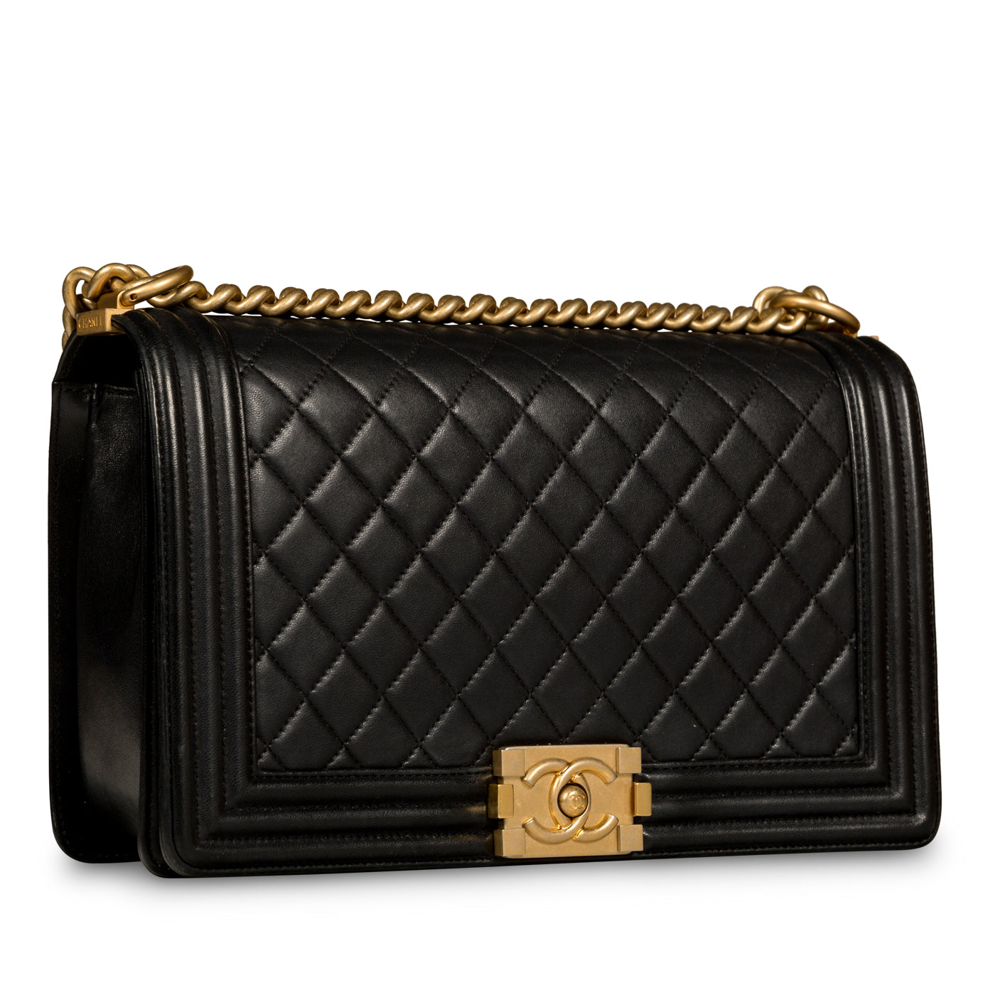Chanel Boy Bag Lambskin Black Shoulder Bag Style 5 Rovelle Bags