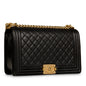Chanel Boy Bag Lambskin Black Shoulder Bag Style 5 Rovelle Bags