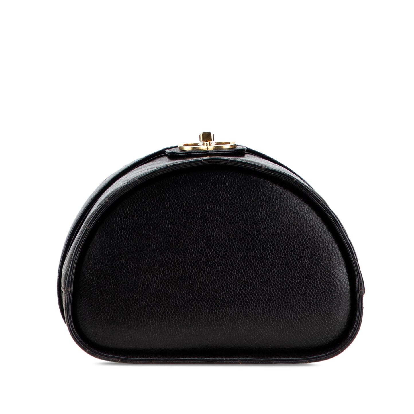 Chanel Cc Chevron Caviar Turnlock Vanity Bag Rovelle Bags