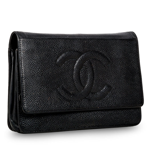 Chanel Wallet On Chain Caviar Black Crossbody Style 3 Rovelle Bags