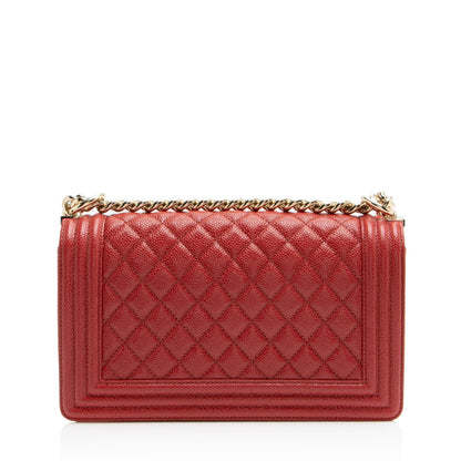 Chanel Boy Bag Caviar Gold Shoulder Bag Rovelle Bags