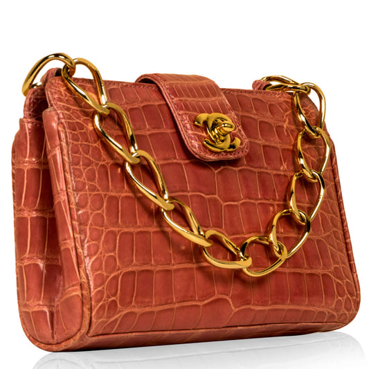Chanel Pouch On Chain - Crocodile Rovelle Bags