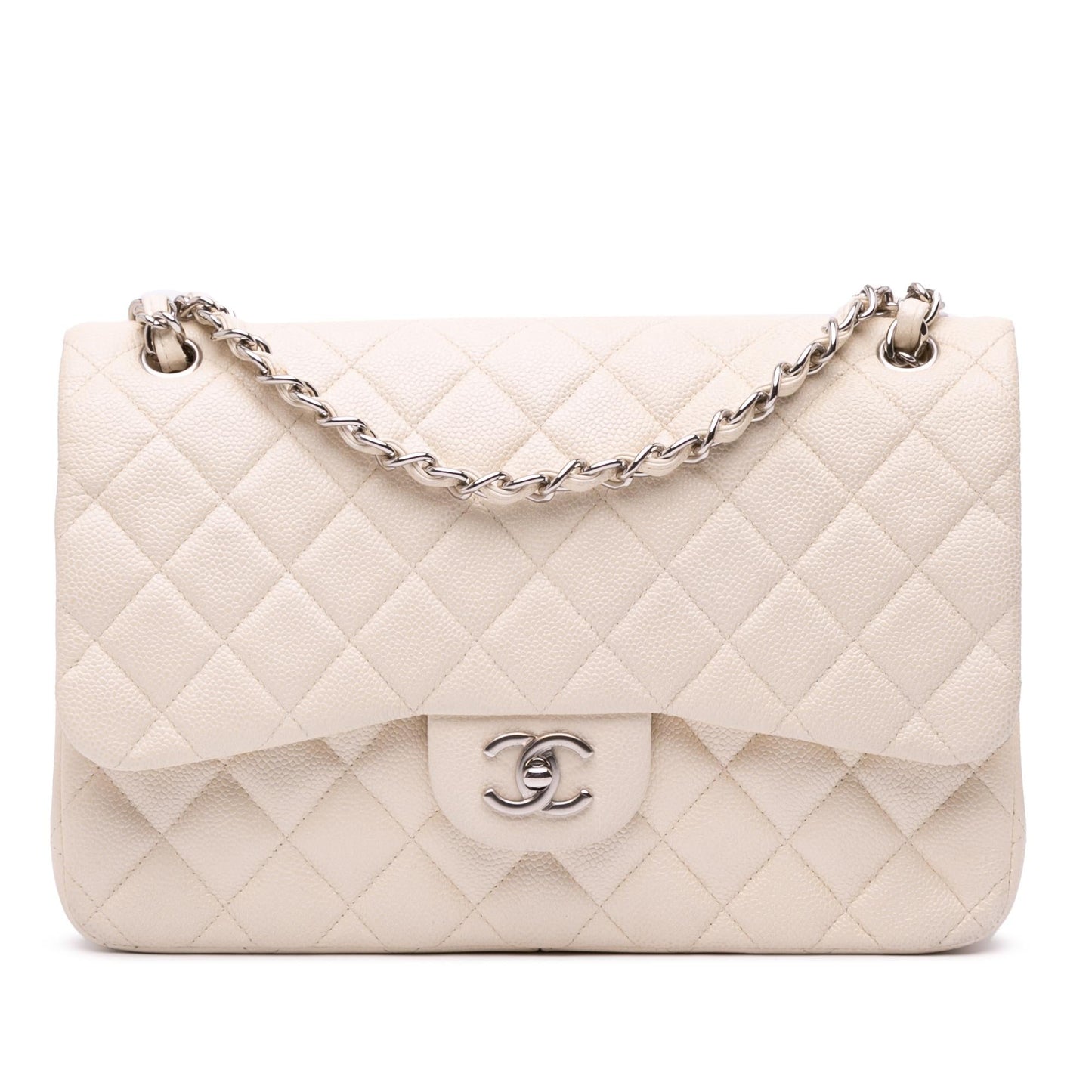 Chanel Gabrielle Caviar White Shoulder Bag Style 3 Rovelle Bags