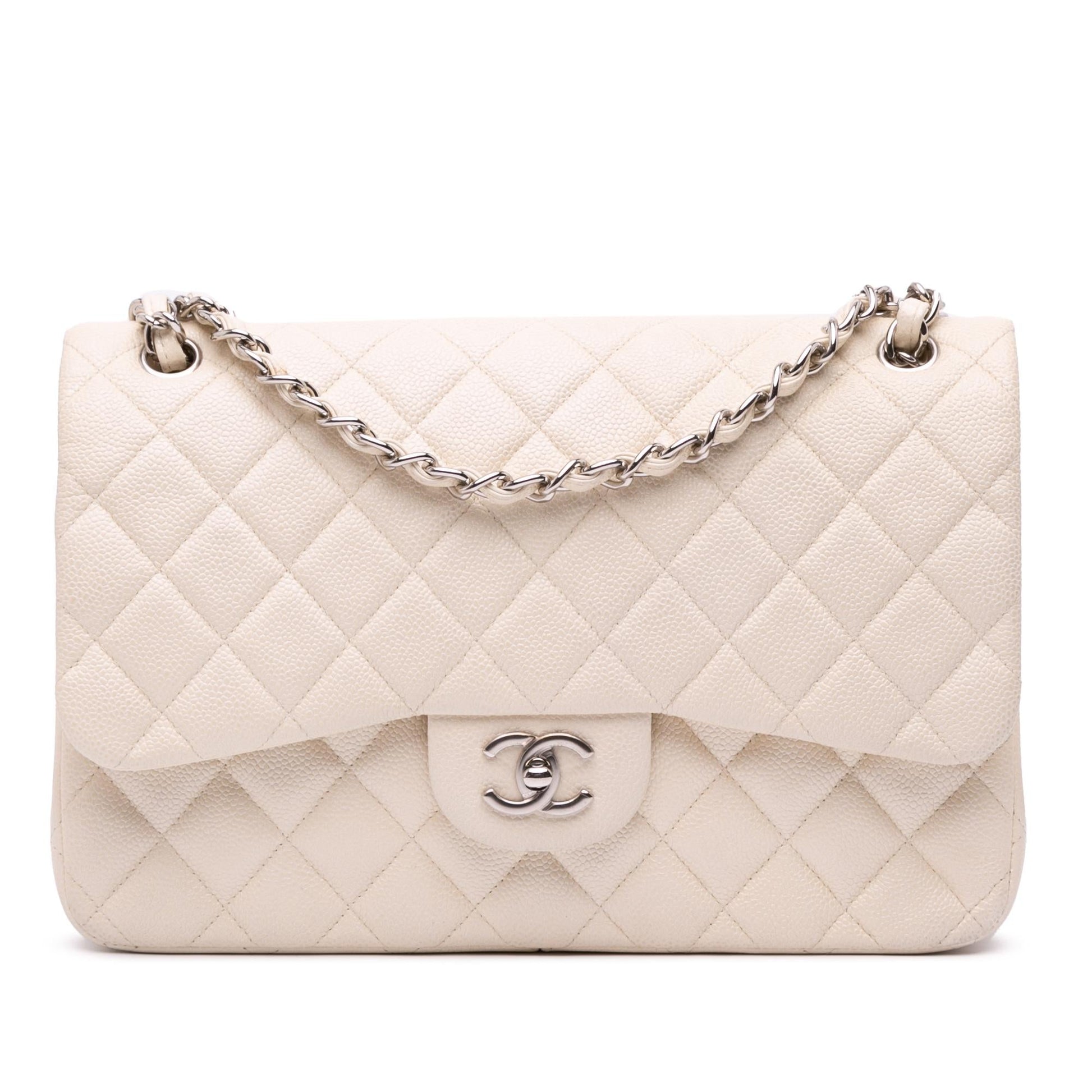 Chanel Gabrielle Caviar White Shoulder Bag Style 3 Rovelle Bags