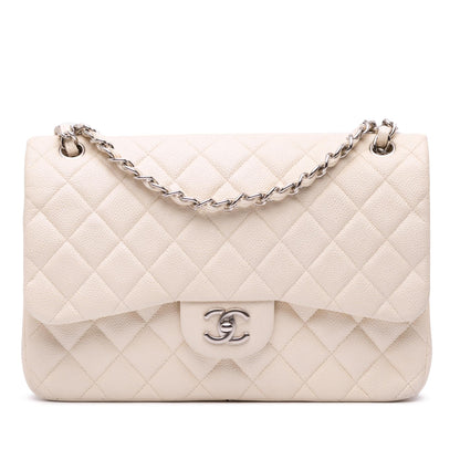 Chanel Gabrielle Caviar White Shoulder Bag Style 3 Rovelle Bags